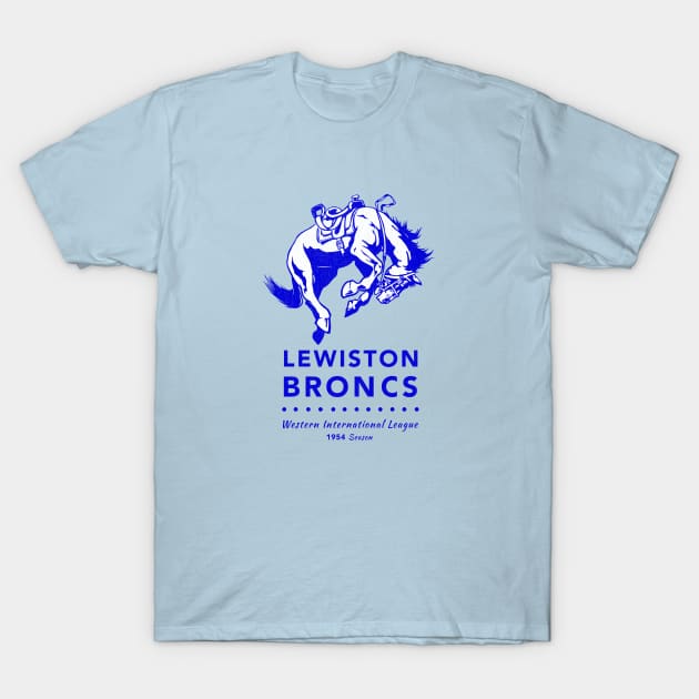 Defunct Lewiston Broncs - Lewis and Clark Broncs Baseball T-Shirt by LocalZonly